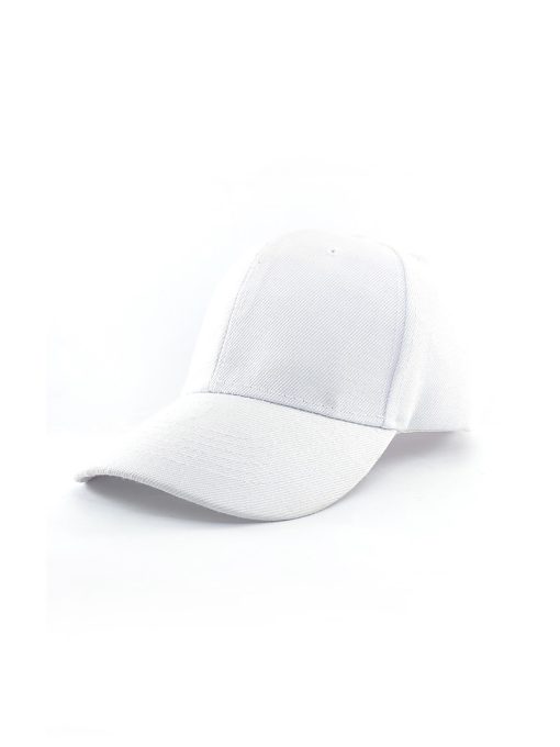 A versatile Cotton Blend White Cap in a natural, simple color with an adjustable back, suitable for both men and women.