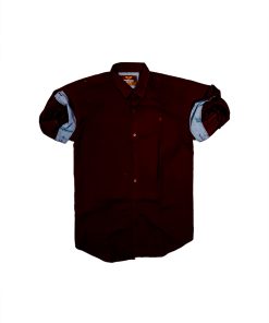 A stylish Men Full Sleeves Casual Shirt in Maroon.