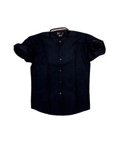 A sophisticated Men Full Sleeve Black Texture Casual Shirt.