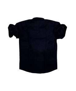 A sophisticated Men Full Sleeve Black Texture Casual Shirt.