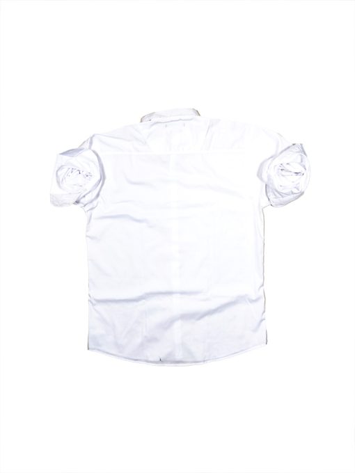 A sophisticated Men Full Sleeve White Texture Casual Shirt.