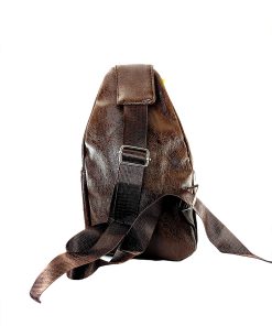 A sophisticated Armani Classic Crossbody Shoulder Brown Bag with a dedicated mobile phone compartment.