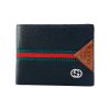 A sleek Men's Black Gucci Texture Leather Wallet.
