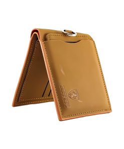 Stylish Ferrari Faux Leather Bi-Fold Mustard Wallets with Extra Card Holder.