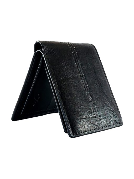 A stylish Jeets Black Medium Size Soft Leather Wallet.