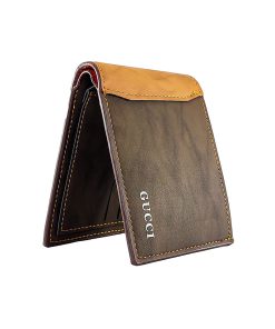 A sleek Gucci Men Leather Wallet with Credit Card and ID Holder.