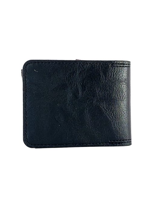 A sleek Sam Boss Black Leather Bifold Wallet.