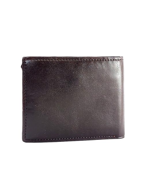 A sophisticated Bidenli Dark Brown Bifold Leather Wallet with Envelop Pocket Style.