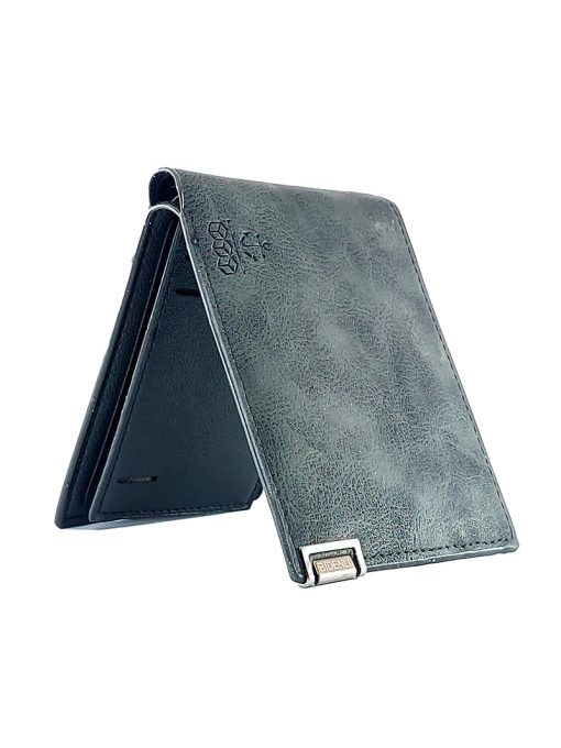 A stylish Smart Bifold Grey China Leather Wallet.