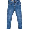 A pair of Men's Slim Fit Faded Stretchable Sky Jeans, combining style and comfort effortlessly.