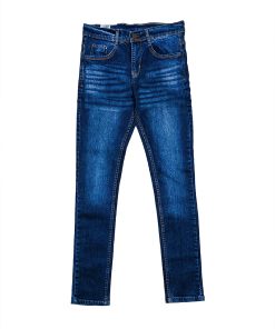 A pair of Men's Slim Fit Faded Mid Blue Jeans, the perfect blend of style and comfort.