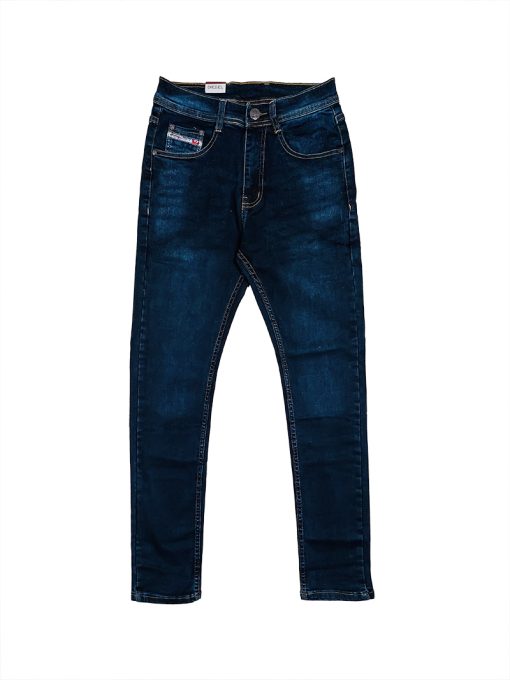 A pair of Men's Green Shade Stretchable Jeans, perfect for a stylish and comfortable look.