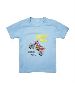 "Kids Tee Shirt with Bike Graphic Printing"